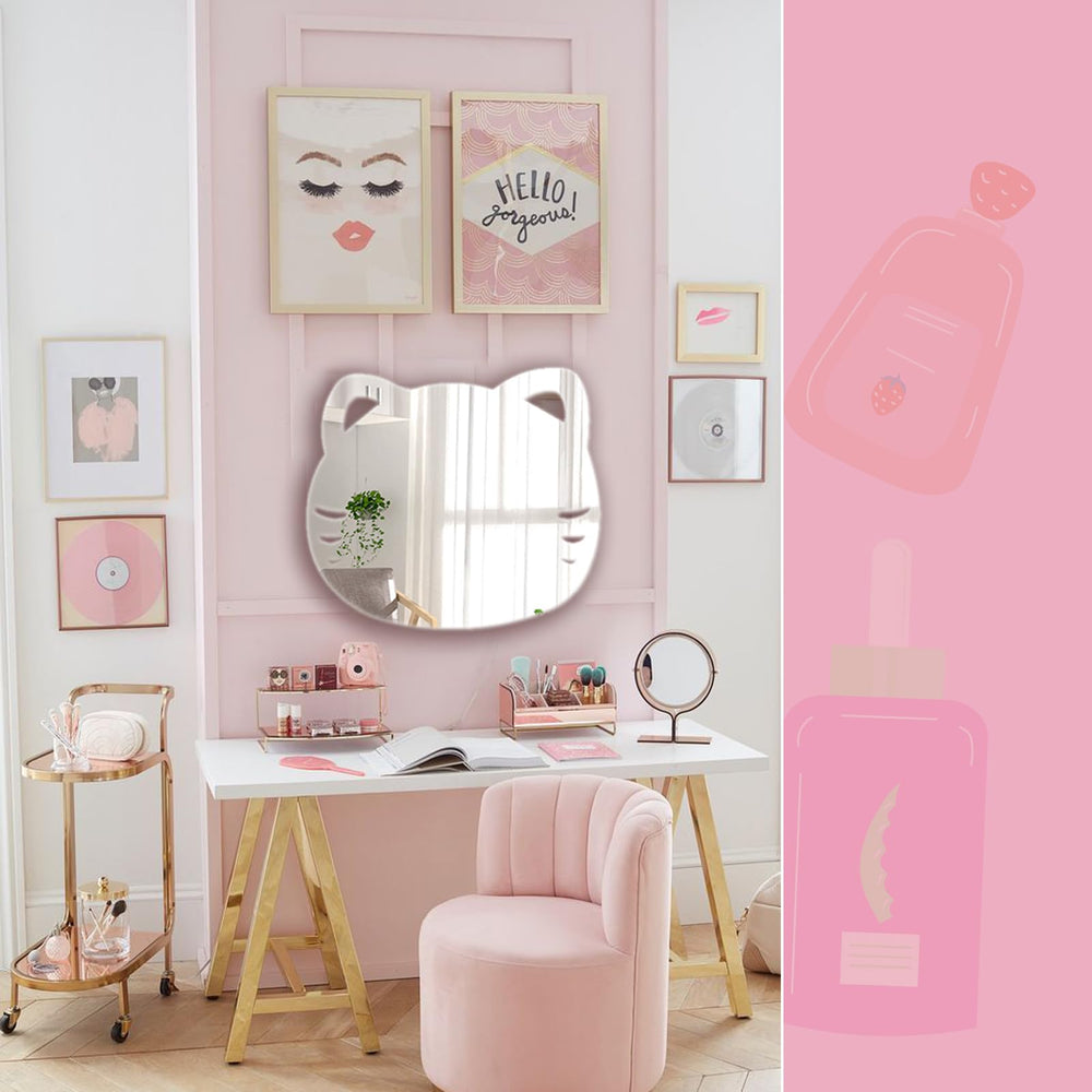 aooyaoo renter-friendly wall mirror sticks securely without nails.