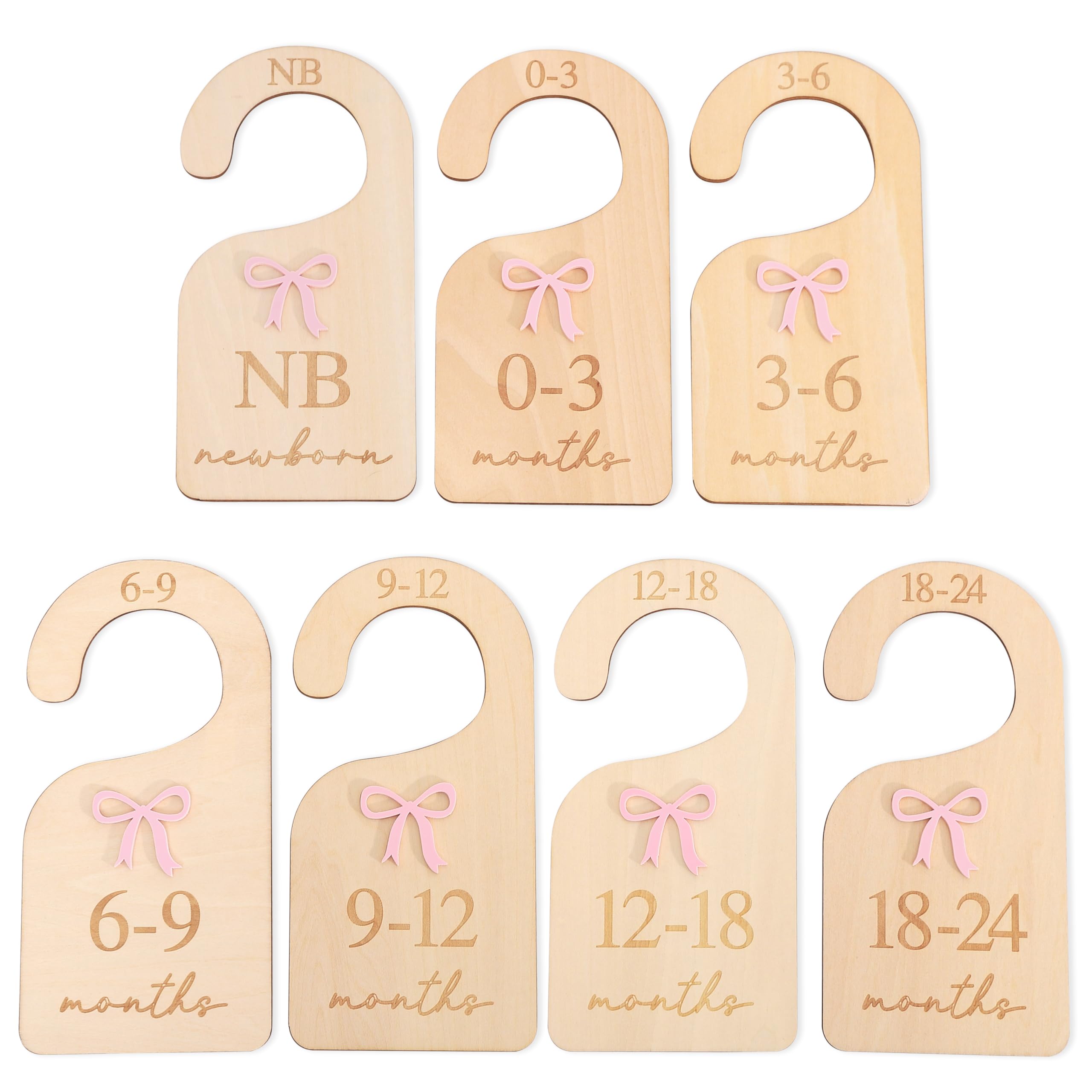 AOQURE bow design closet divider showcases sturdy wooden construction for growing toddlers.