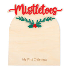 AOQURE First Christmas Footprint Sign for keepsake photos and heirloom display.