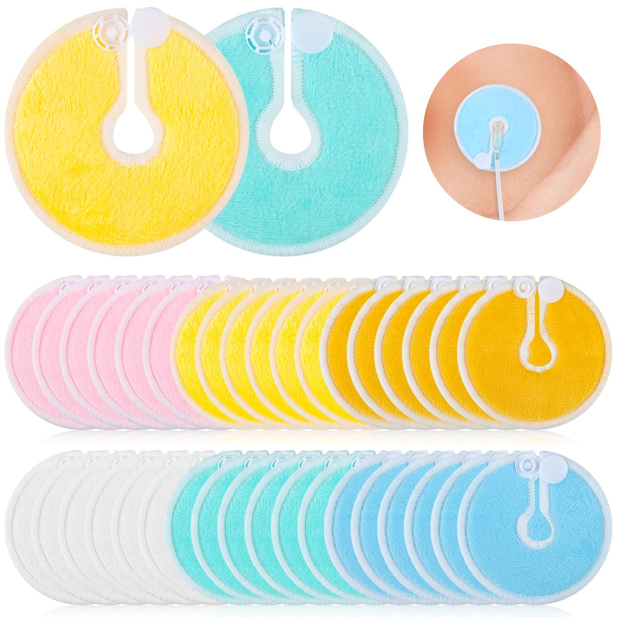 AORSOR g tube button covers pack closeup for secure tubing