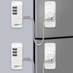 AOSITE 2-pack adhesive digital locks for fridge with no-drill installation.