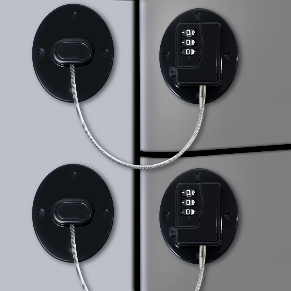 AOSITE fridge lock combination black keeps kids safe with a keyless 3-digit system.