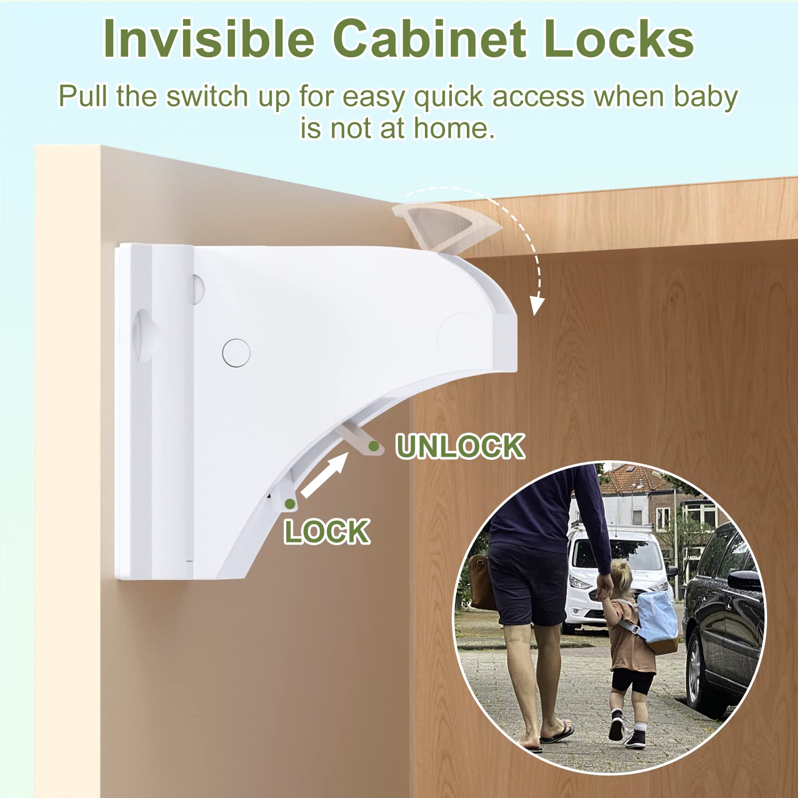 AOSITE inside-cabinet hidden lock preserving exterior cabinet appearance