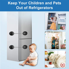 AOSITE refrigerator lock two-pack for versatile use in kitchens and drawers.