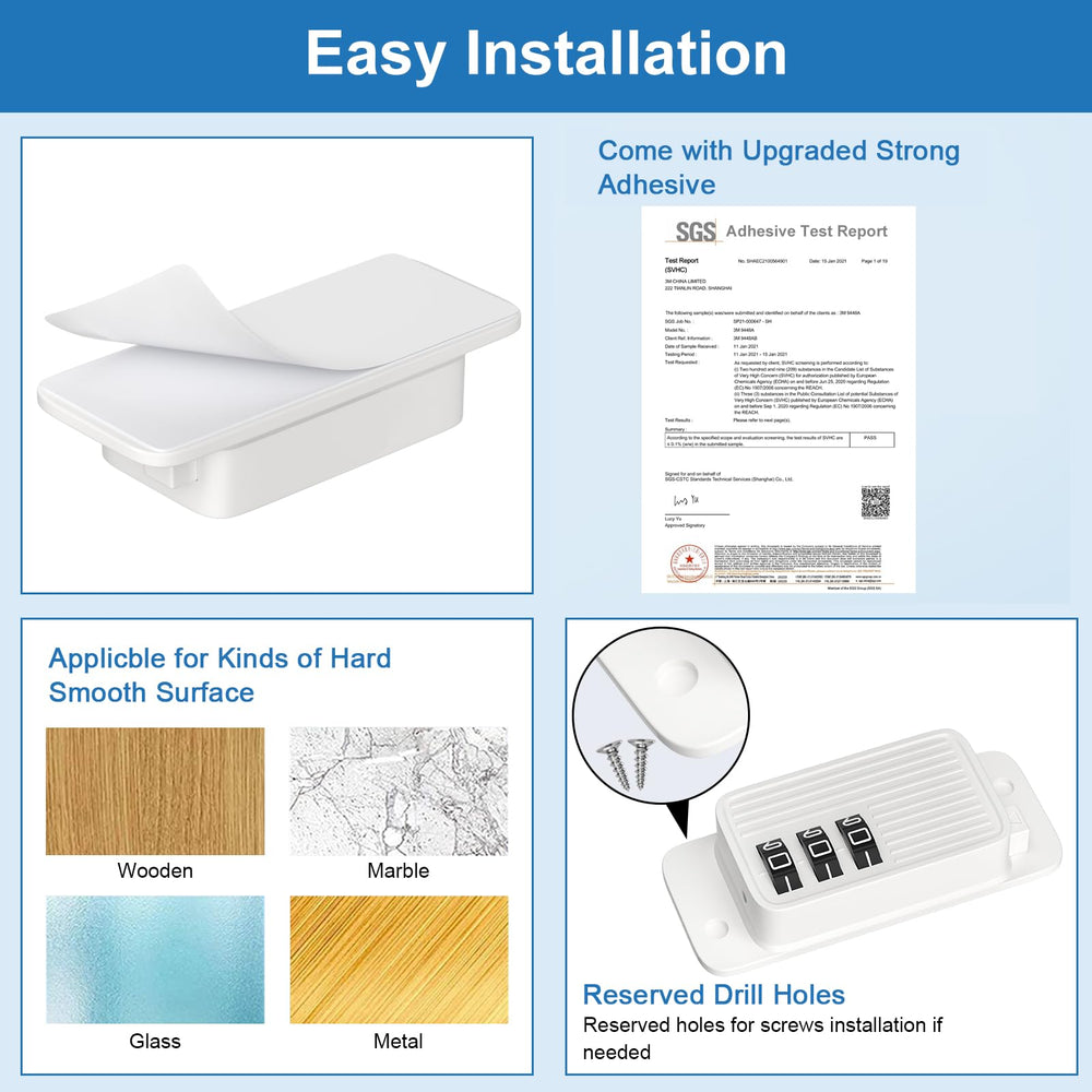 AOSITE white 2-pack childproof locks for easy access control.