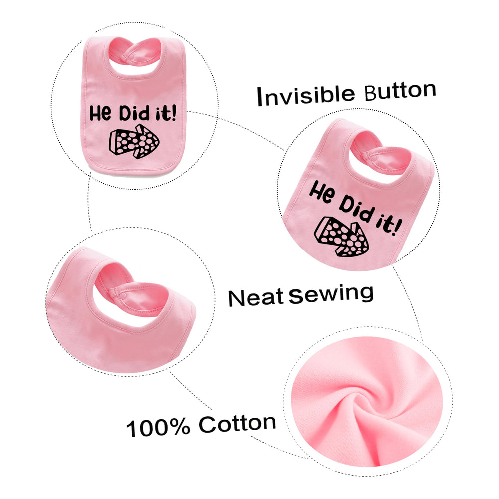 AOUYOA newborn bibs pink packaging image, non-toxic eco-friendly print