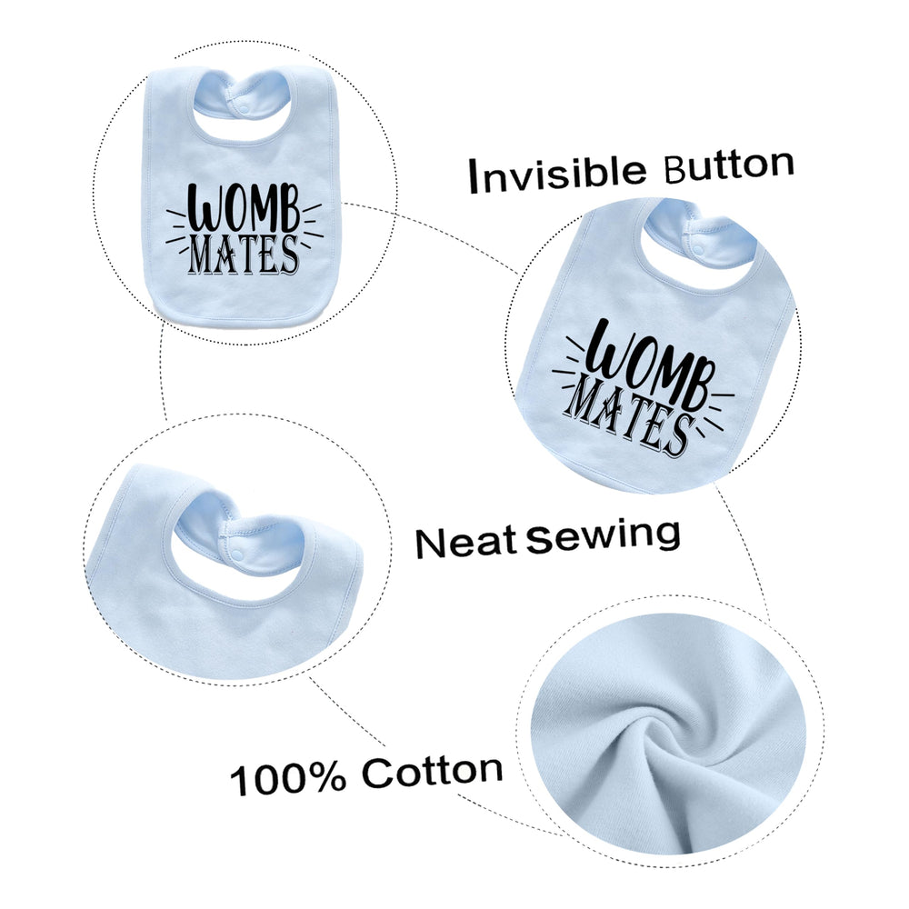 AOUYOA unisex blue toddler bib emphasizes easy feeding and cleanup