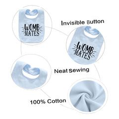 AOUYOA unisex blue toddler bib emphasizes easy feeding and cleanup