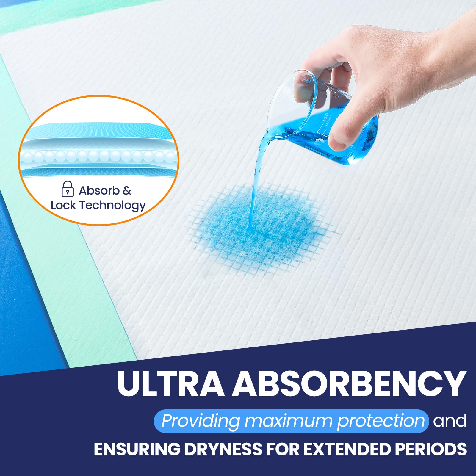 AOZITA tear-resistant underpads stay intact under movement and weight.
