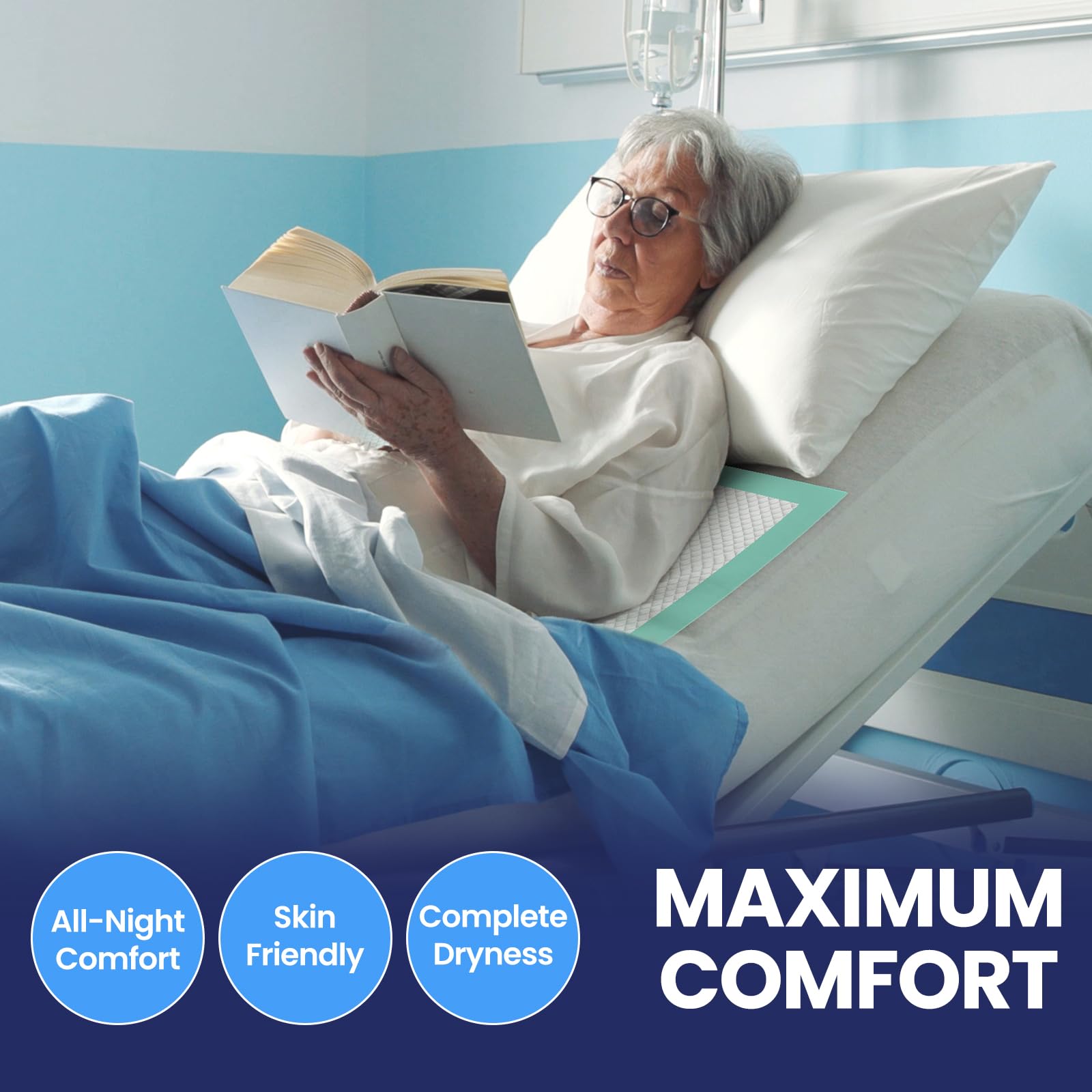 AOZITA underpads ideal for elderly care, pets, pregnancy, and chairs.