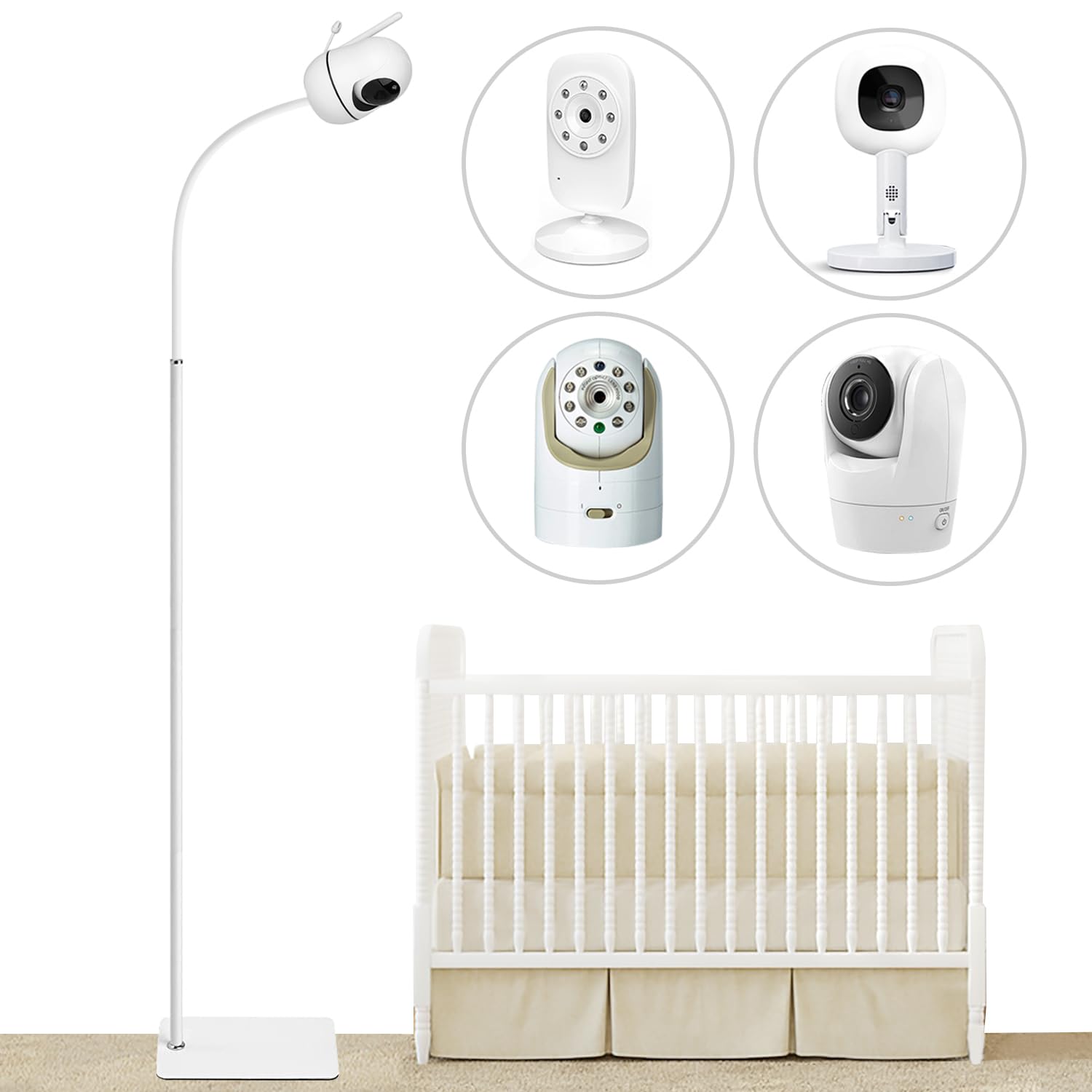 AOZTSUN 67-inch floor stand base keeps the monitor stable on any surface