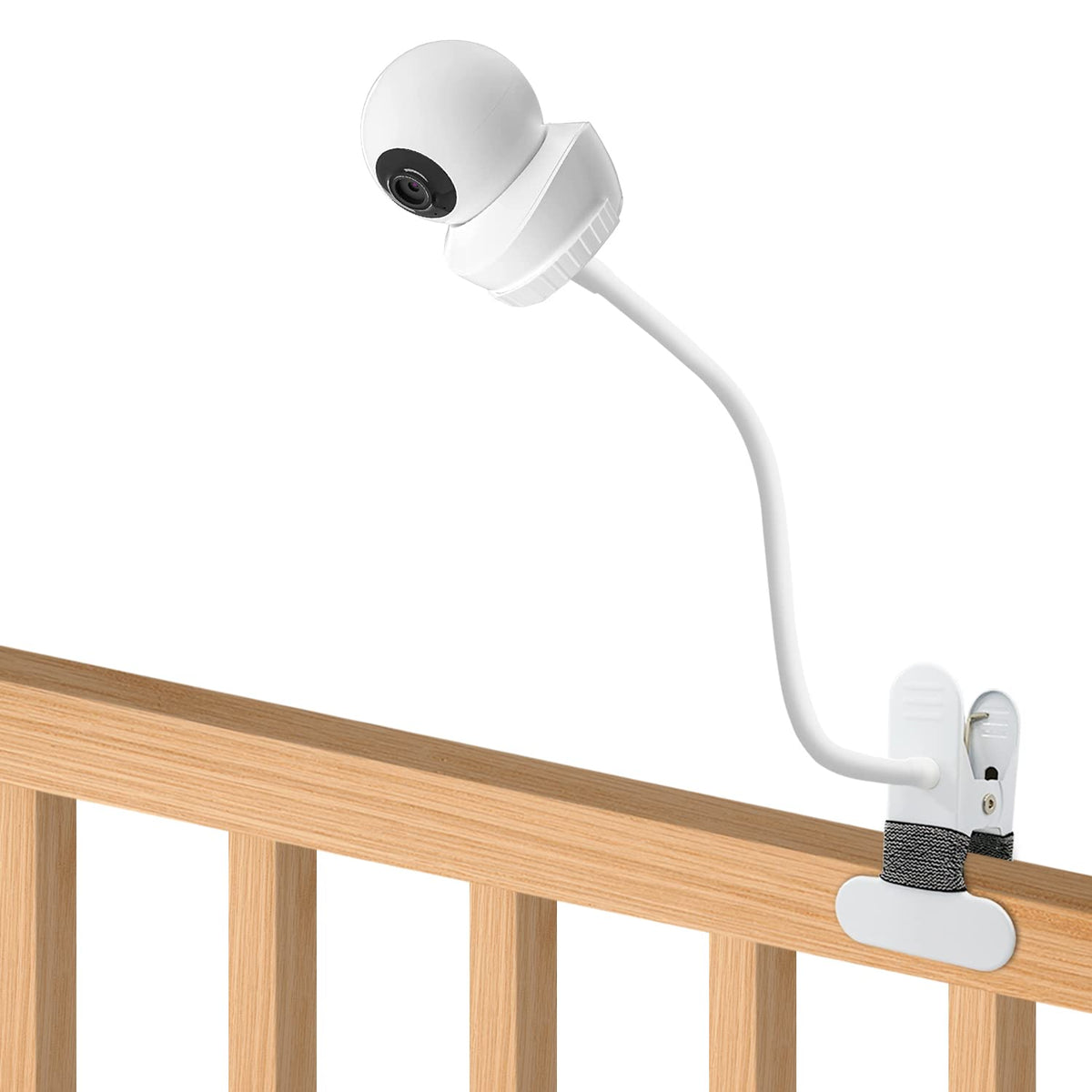 AOZTSUN baby monitor mount clip closeup with foam padding protecting furniture