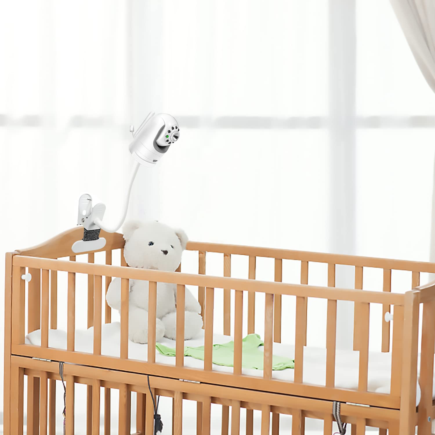 AOZTSUN compatible mount fits lightweight baby monitor and prevents wall damage.