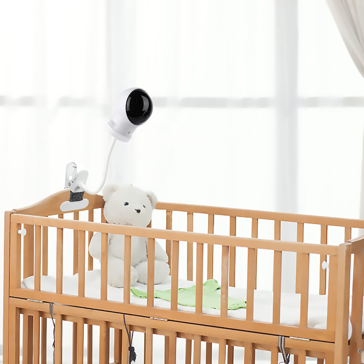 AOZTSUN foam-covered clamp protects furniture while holding the camera.