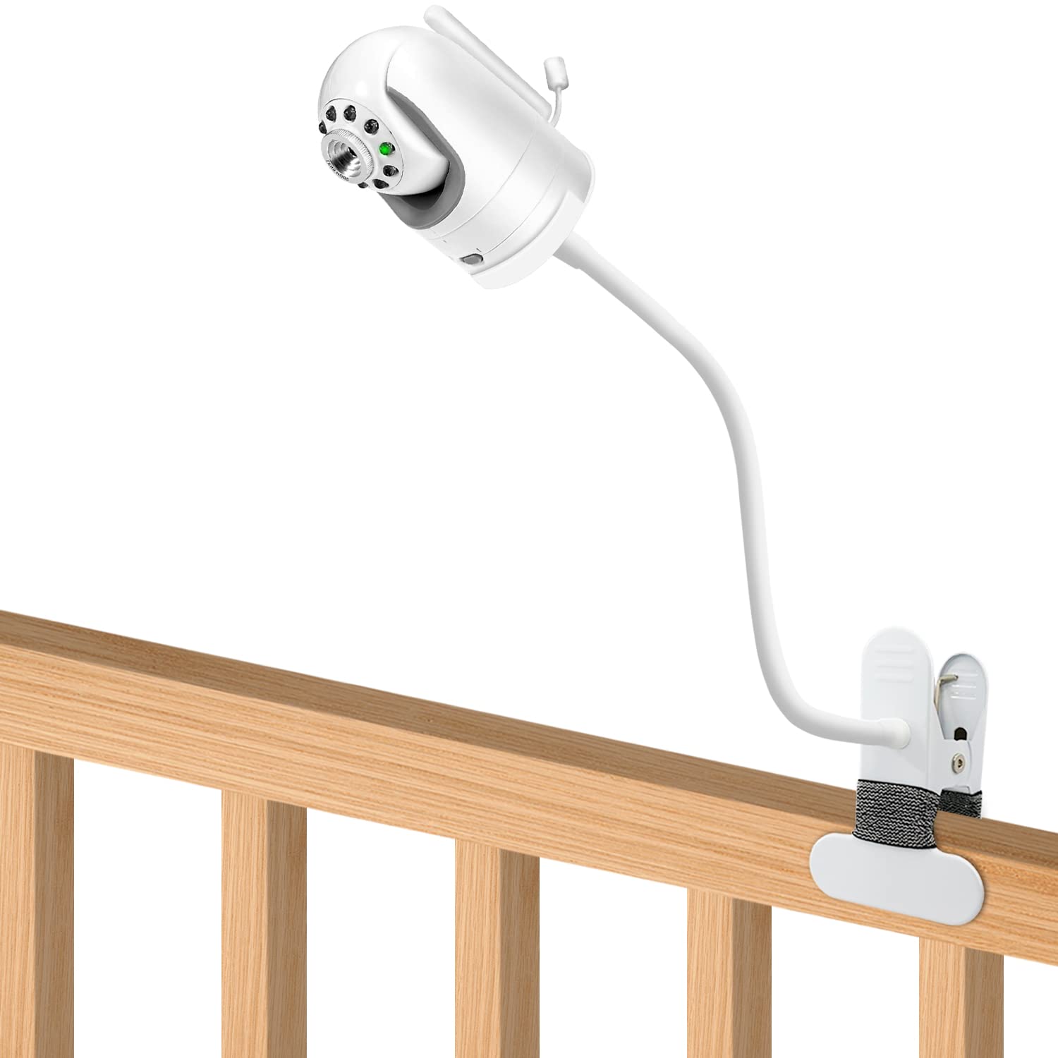AOZTSUN flexible clip clamp mount for DXR-8 secures crib rails for steady viewing.