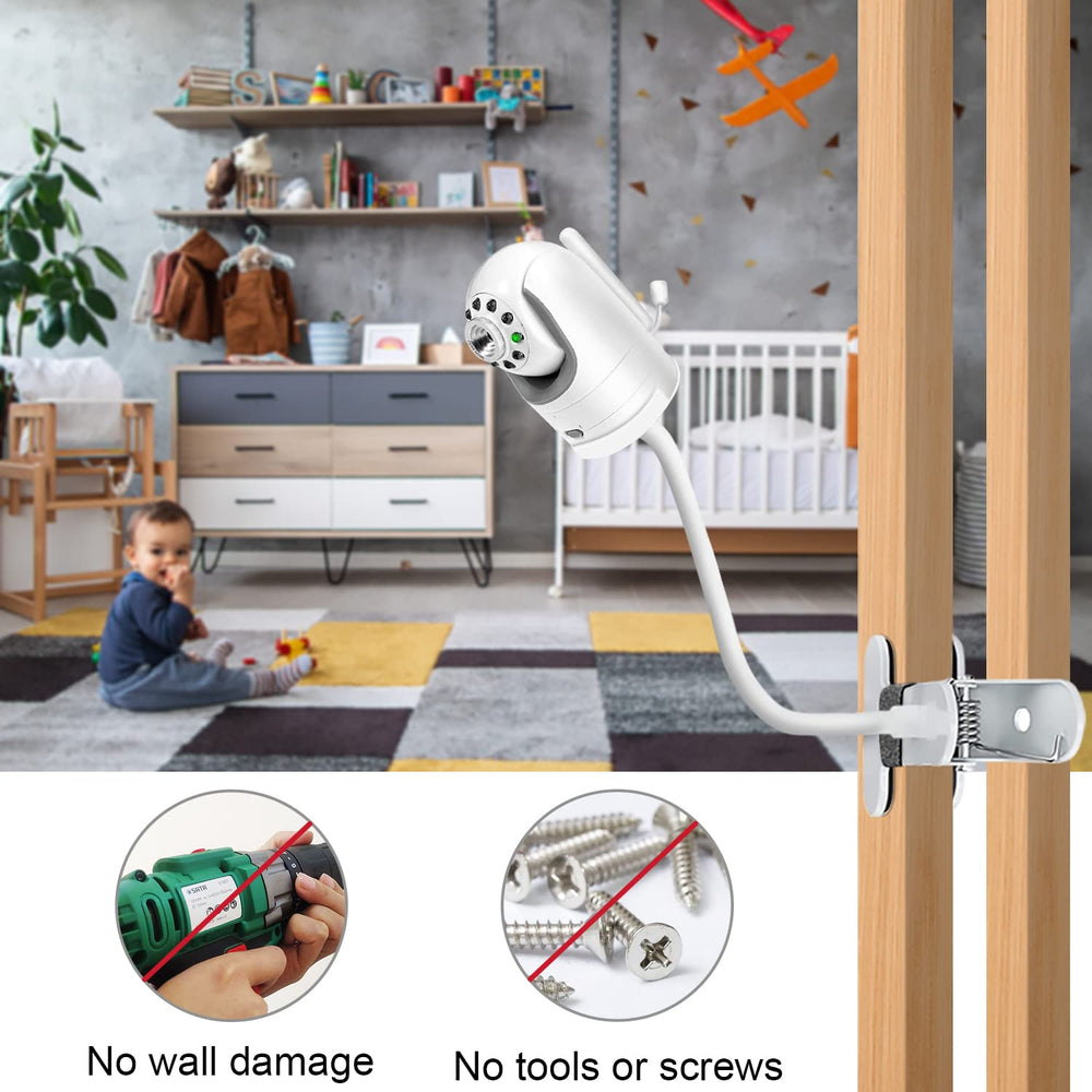 AOZTSUN foam-clad non-slip clamp protects surfaces while securing the monitor.