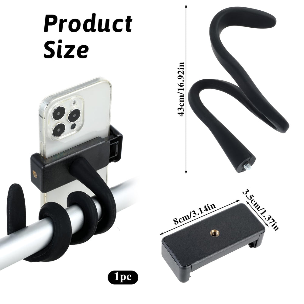 Apausvcm flexible stroller mount adapts to different bars for versatile positioning.