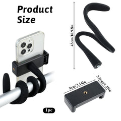 Apausvcm flexible stroller mount adapts to different bars for versatile positioning.
