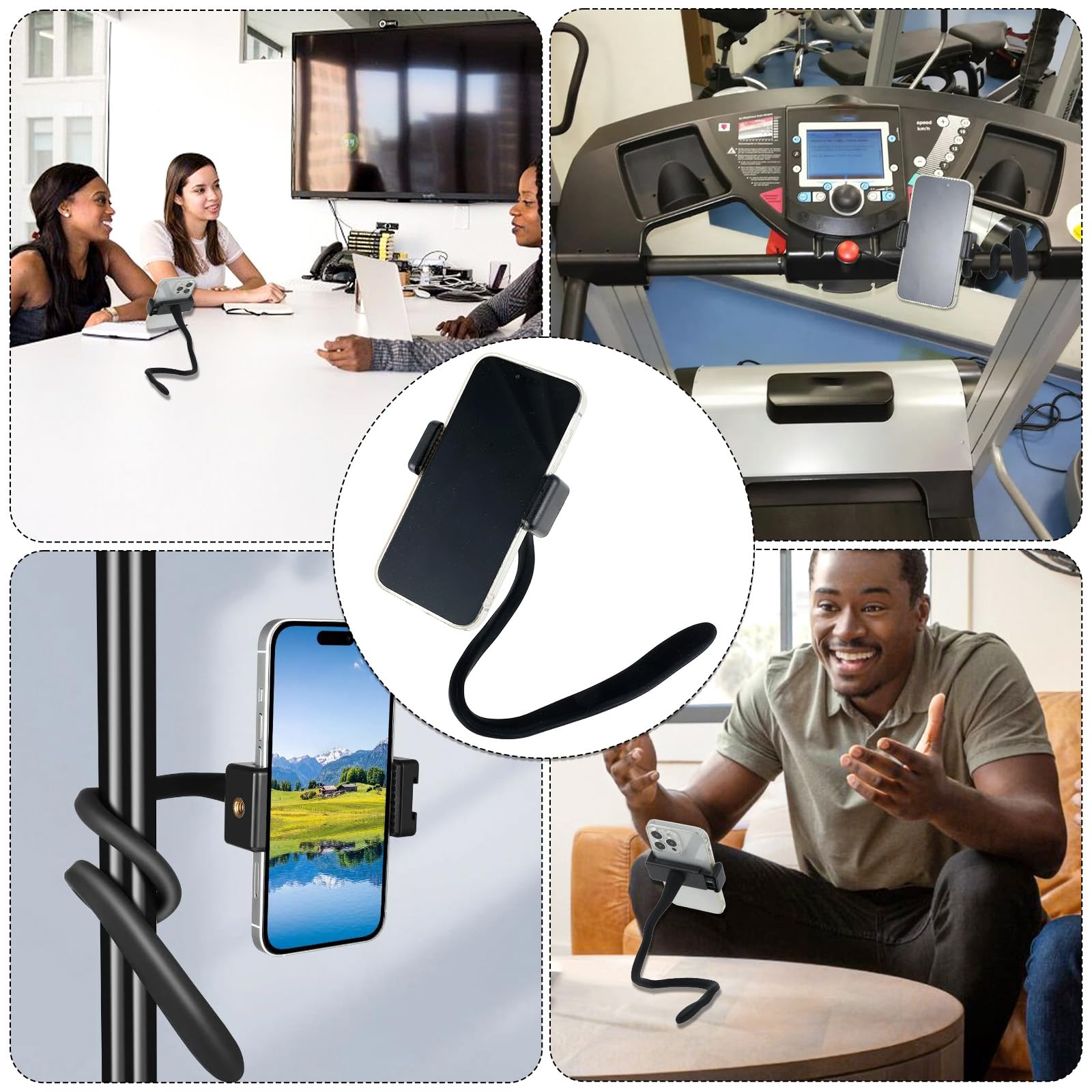 Apausvcm portable holder keeps your phone ready for photos and calls.
