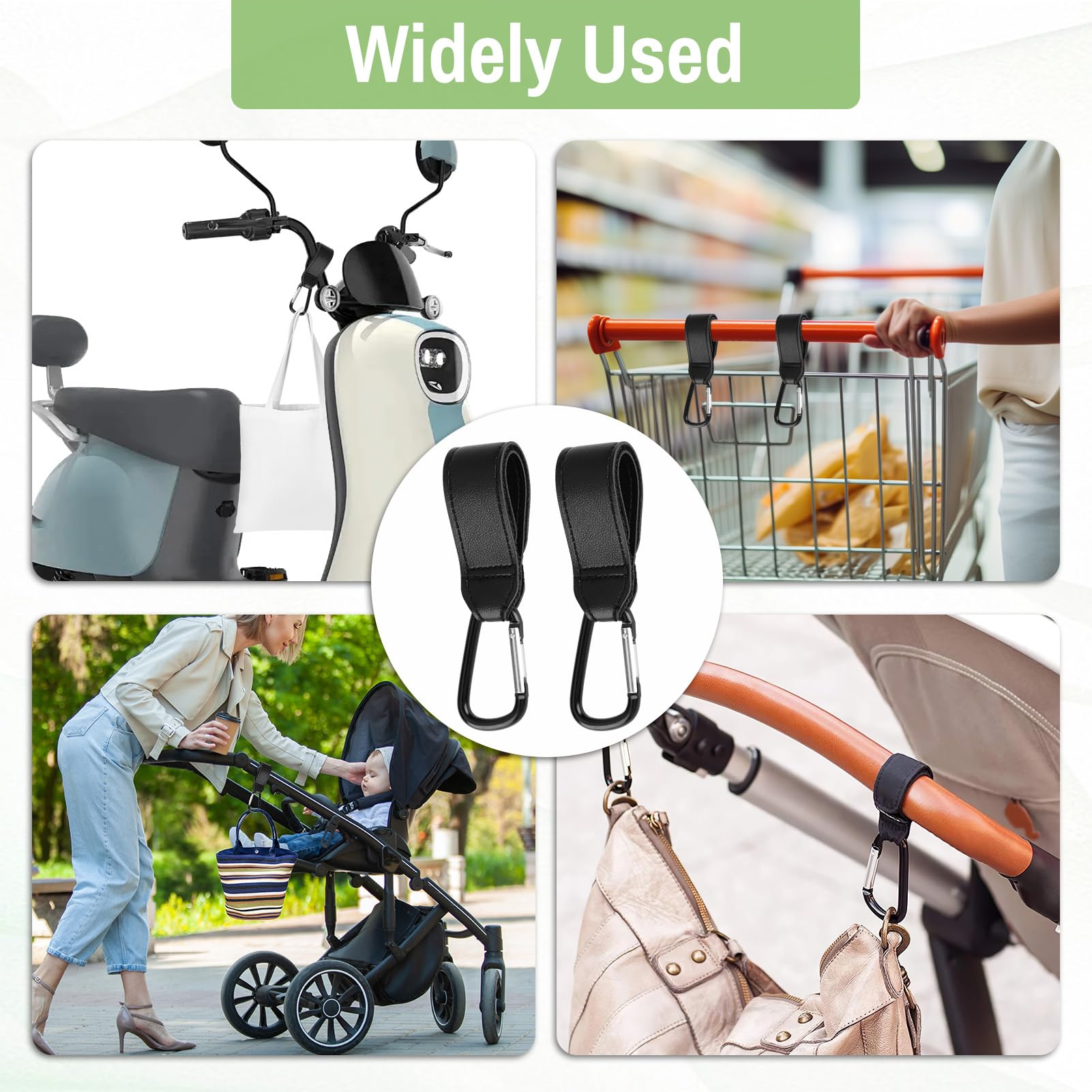 Aphohome carabiner with strap versatile for scooters and carts
