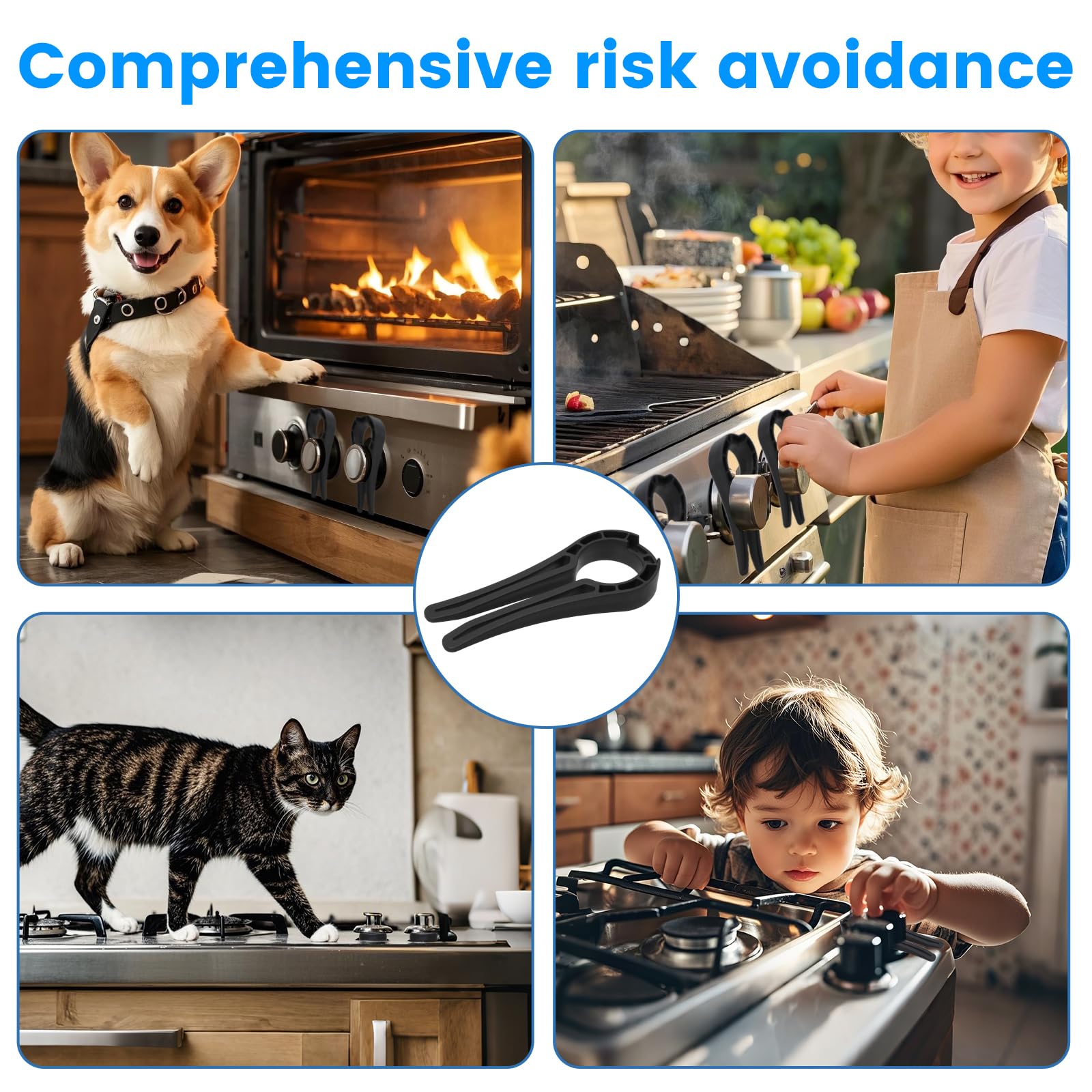 Aphrordity multi-pack knob lock covers multiple knobs for comprehensive safety.
