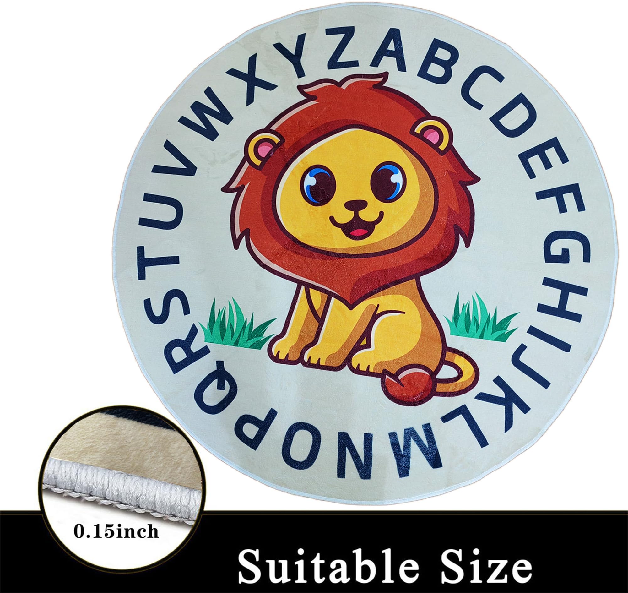 Nursery decor option with Apioiqa Lion Rug as centerpiece