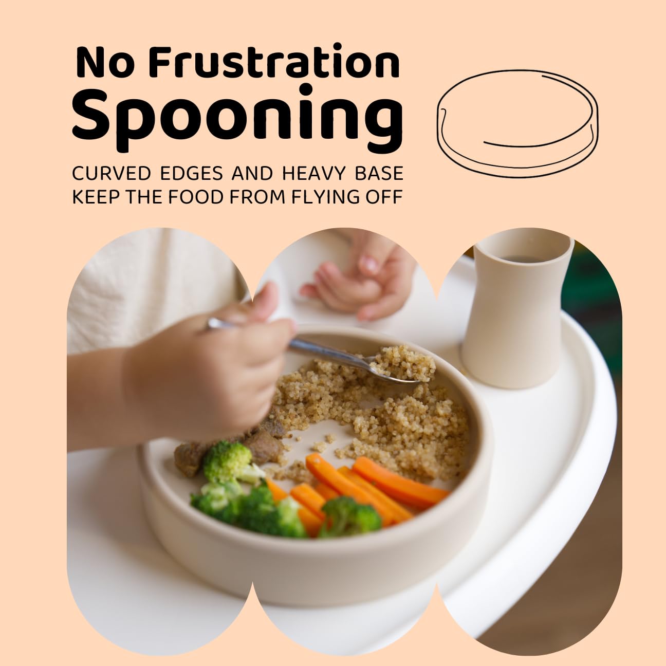 APLAINR non-slip cup grip keeps tiny hands steady during drinks.