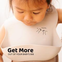 APLAINR baby sign language bib roll-up design for easy portability during meals