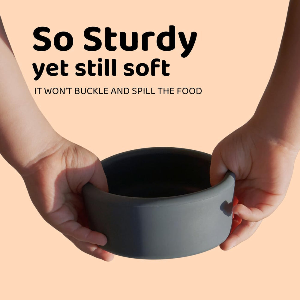 APLAINR silicone non-slip rim helps prevent sliding during meals