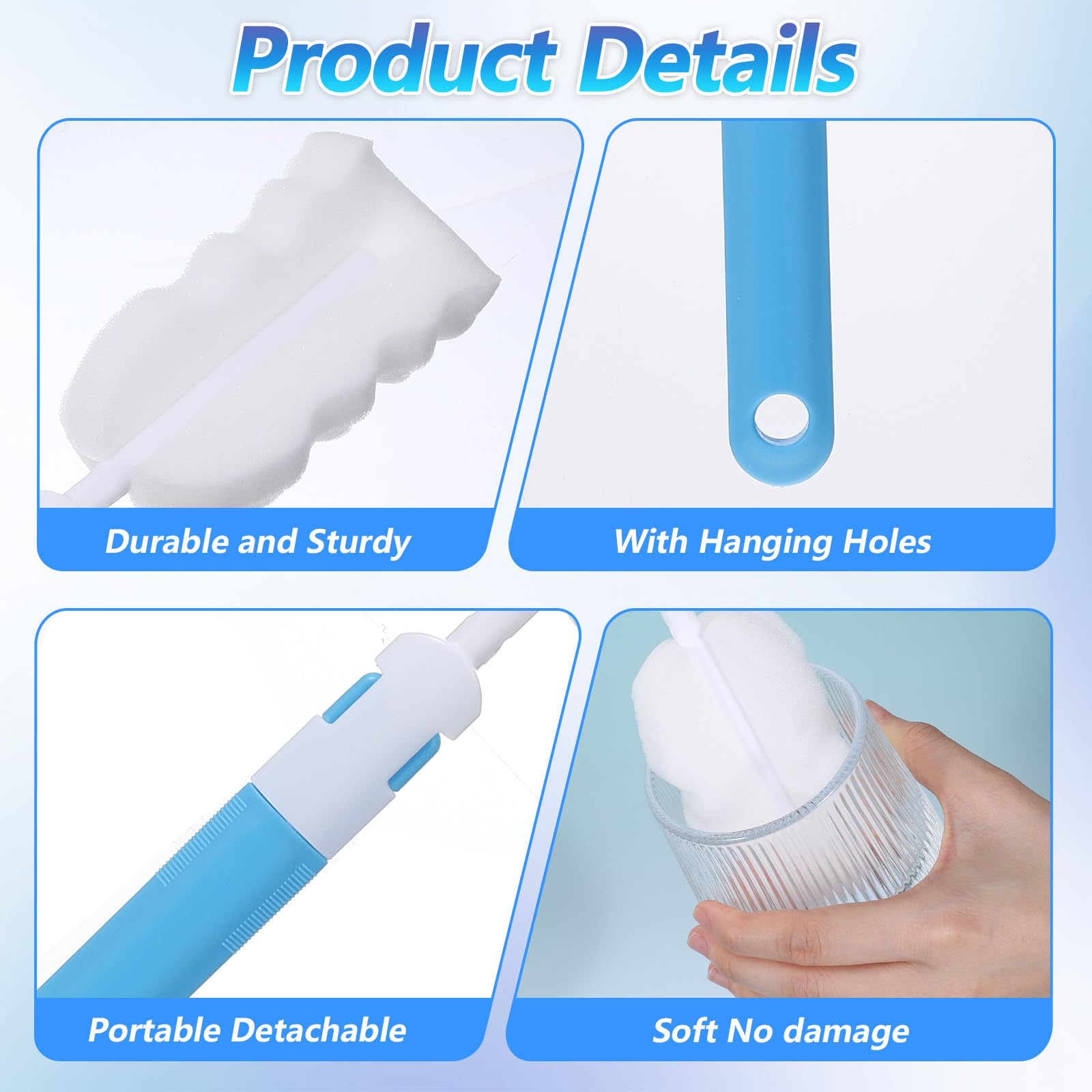 APLZGMG bottle cleaner sponge deep interior cleaning action