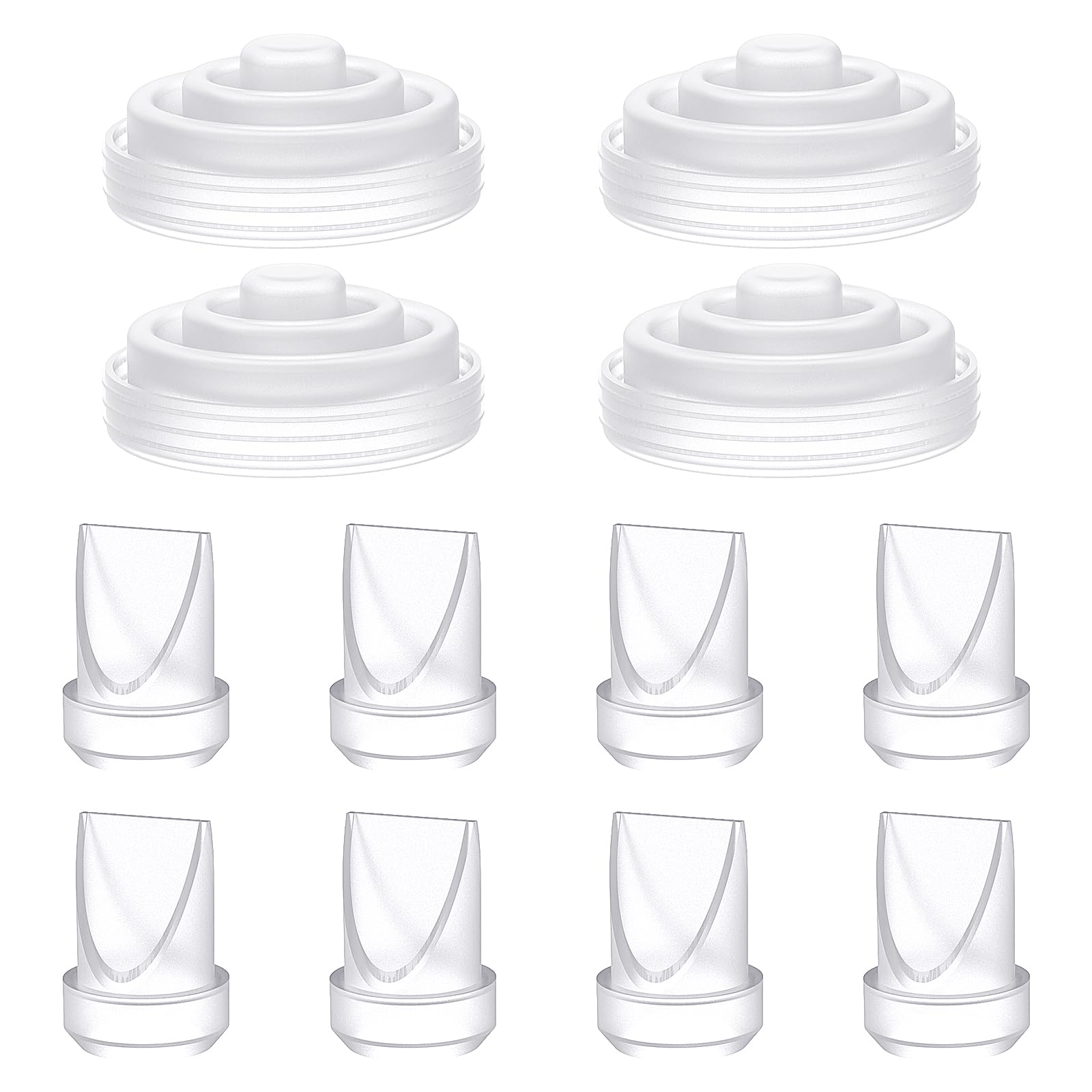 APMOOM 12-pack pump replacement parts for Momcozy M5 improve fit and reliability.