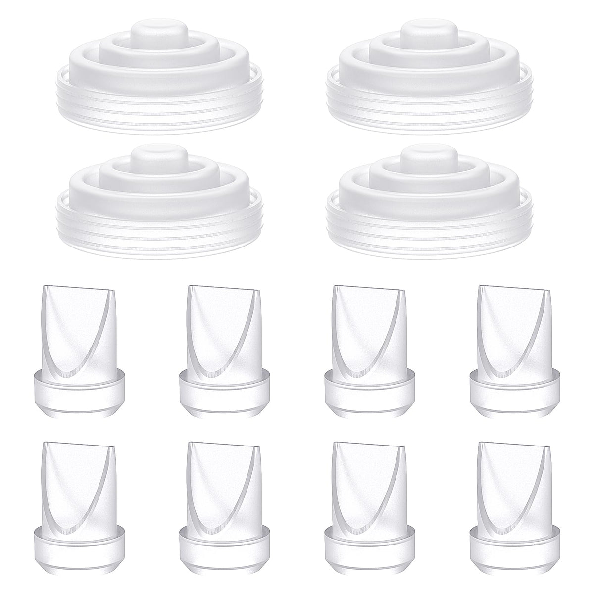 APMOOM 12-pack pump replacement parts for Momcozy M5 improve fit and reliability.