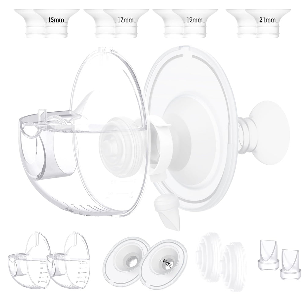 APMOOM M5 two complete sets image: backup milk collectors for convenience.