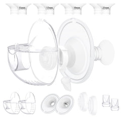 APMOOM M5 two complete sets image: backup milk collectors for convenience.