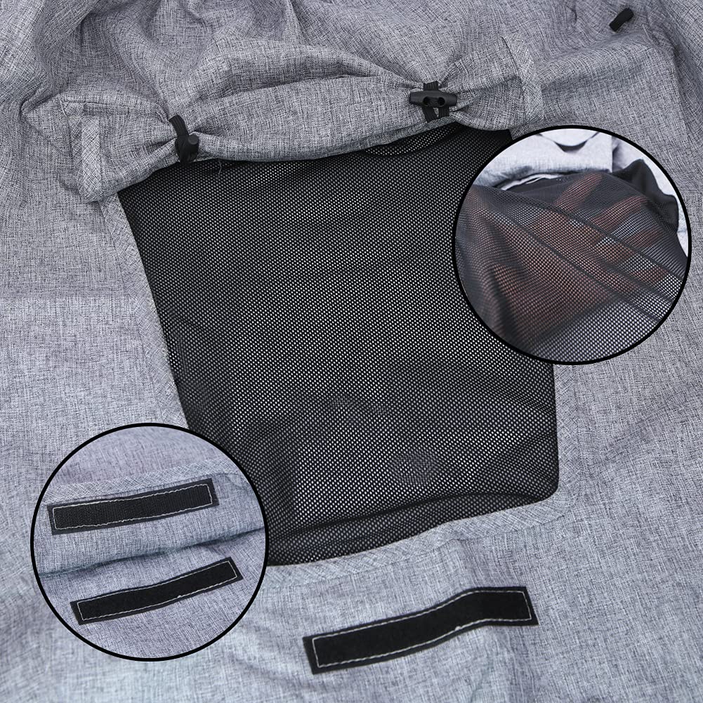 Apol pram sunshade shielding from sun and light rain outdoors