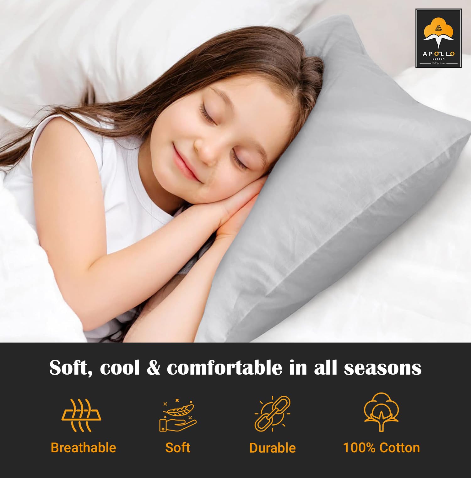 Premium 500-thread-count Egyptian cotton feels smooth and cozy.