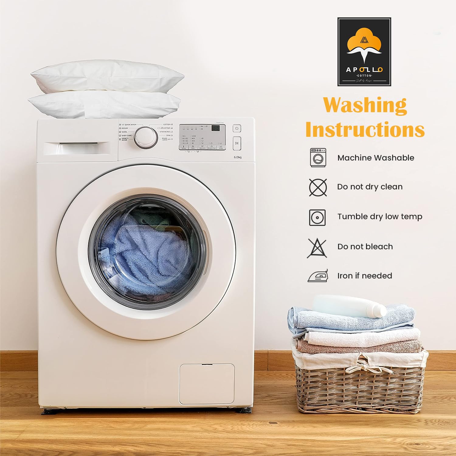 Easy-care fabric resists fading and wrinkling for long-lasting use.