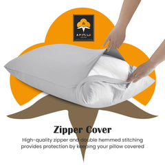 APOLLO COTTON machine washable pillowcase resists shrinking and keeps size.