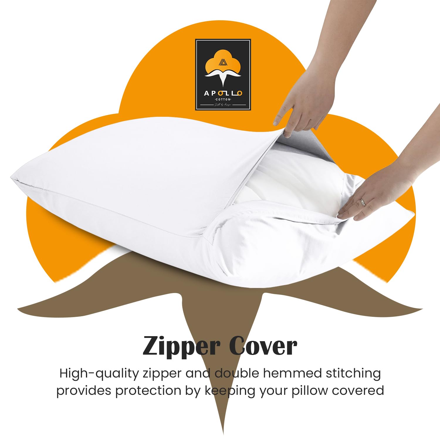 White solid color APOLLO COTTON toddler pillow cover complements nursery decor.