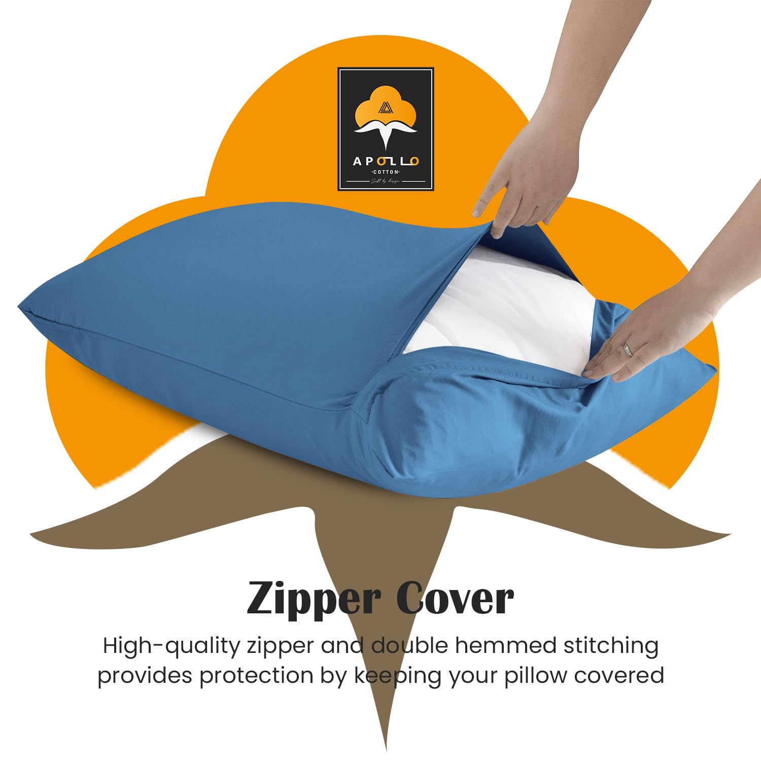 Breathable hypoallergenic Apollo Cotton pillowcase ideal for everyday use.