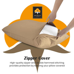 Machine-washable Apollo Cotton pillowcase resists fading and wrinkling for busy families.