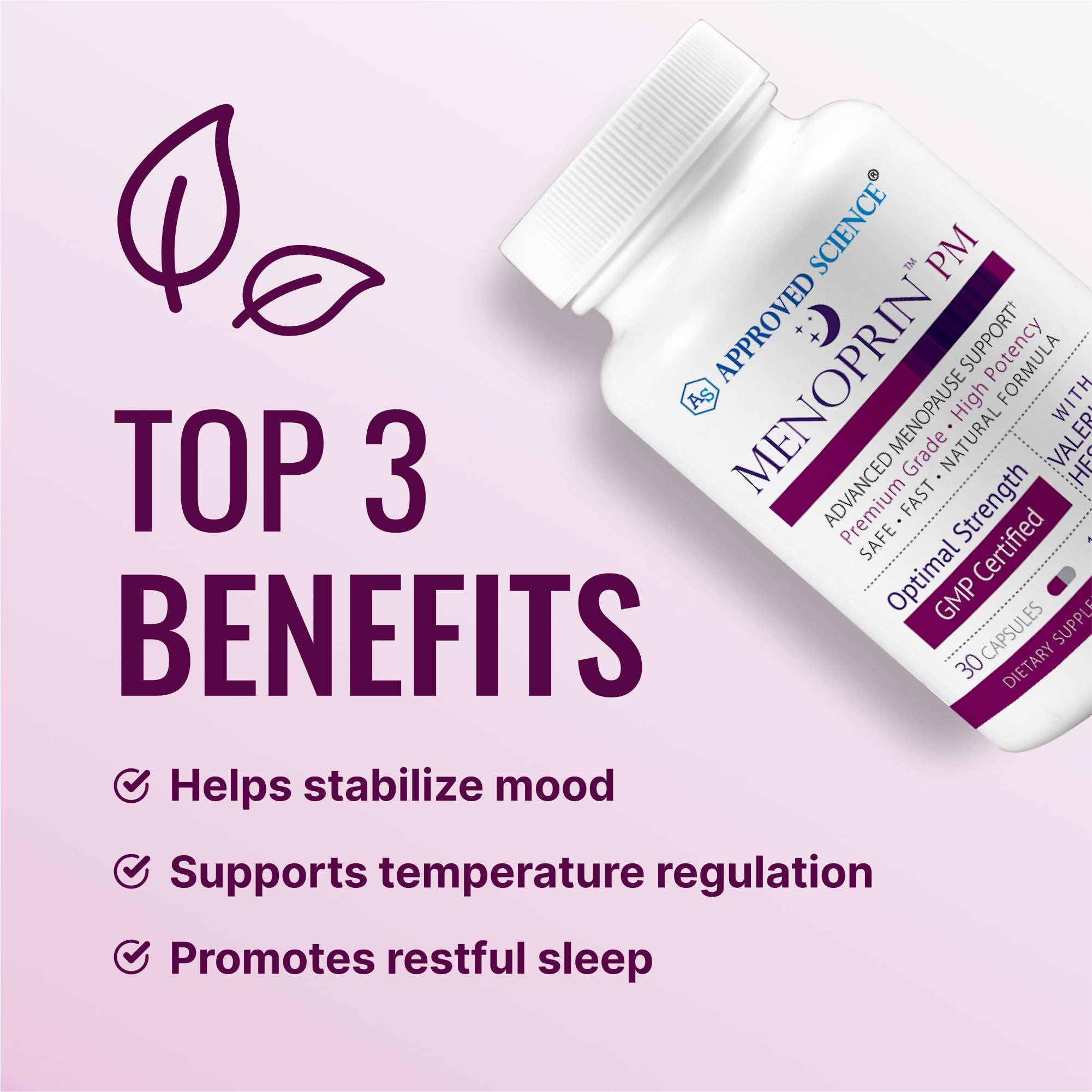 Approved Science Menoprin PM day/night pack showing comprehensive coverage