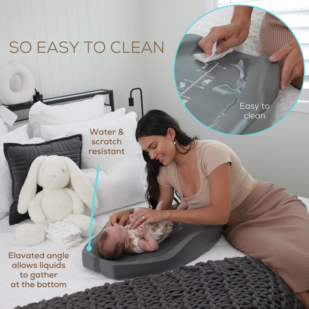 Apricity Baby diaper changing pad raised sides cradle baby securely during changes