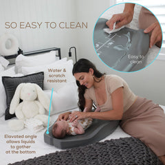 Apricity Baby diaper changing pad raised sides cradle baby securely during changes