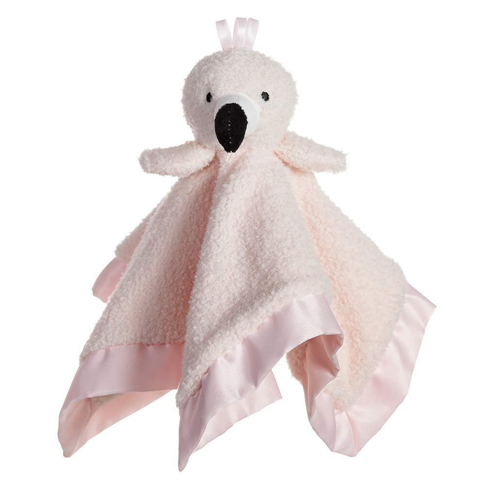 Apricot Lamb Flamingo baby lovey 13in, cuddly security companion for nap time.