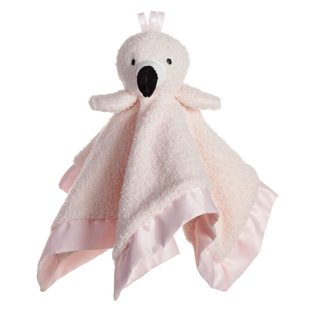 Apricot Lamb Flamingo baby lovey 13in, cuddly security companion for nap time.