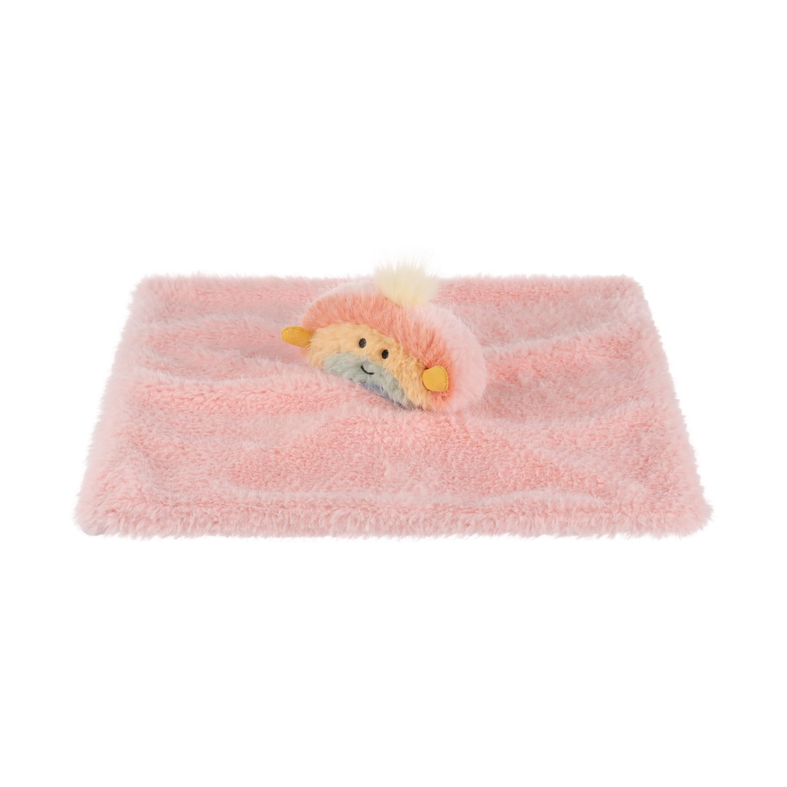Apricot Lamb lovey supports gentle sensory exploration and security.