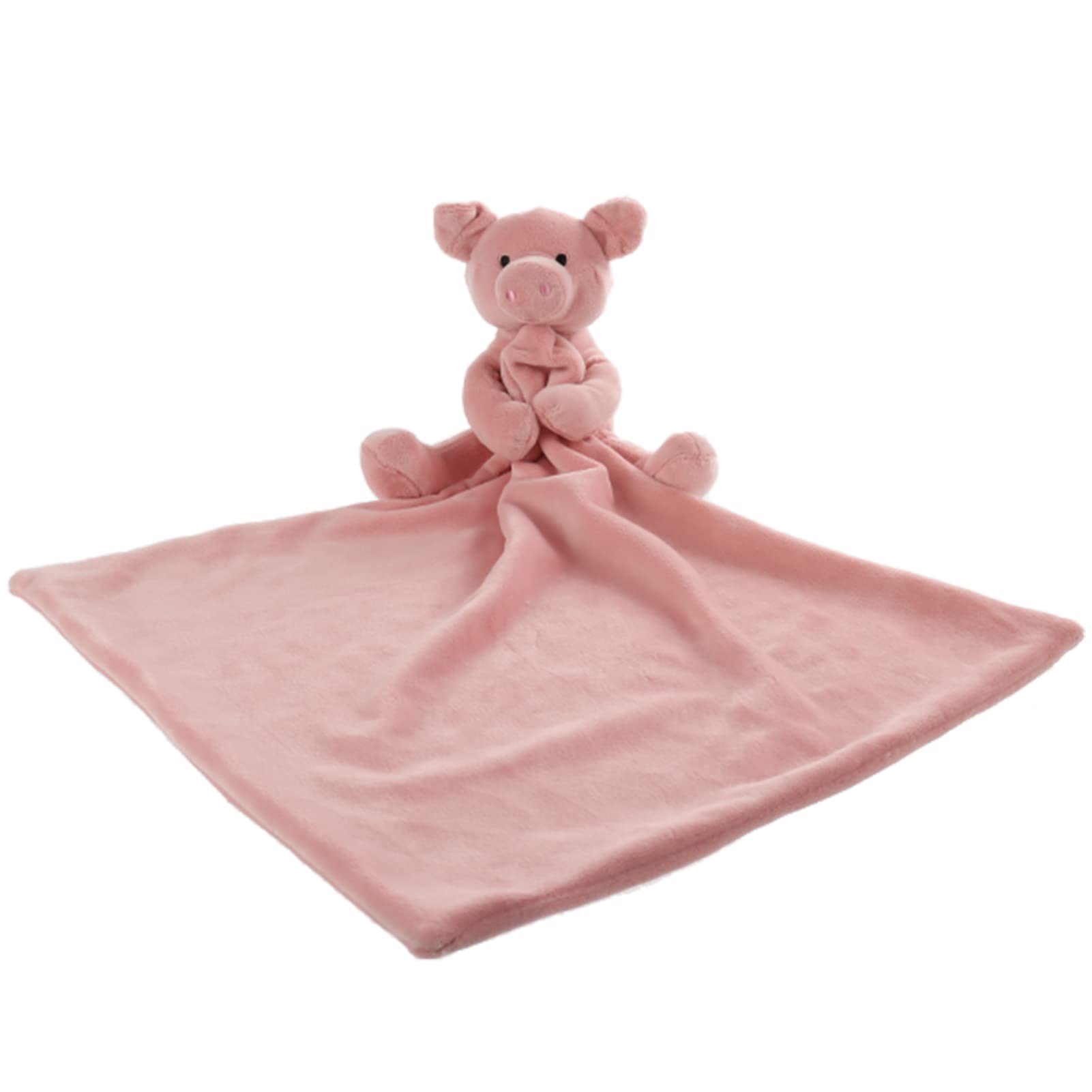 Apricot Lamb pink pig security blanket 13-inch - cozy lovey for bedtime cuddles.