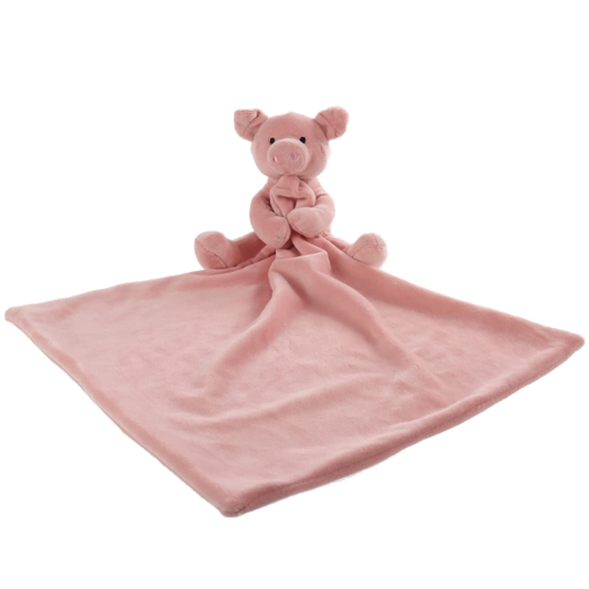 Apricot Lamb pink pig security blanket 13-inch - cozy lovey for bedtime cuddles.