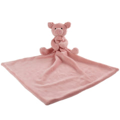 Apricot Lamb pink pig security blanket 13-inch - cozy lovey for bedtime cuddles.